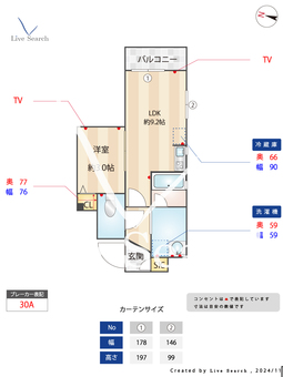 ヴィラージュ大濠 401 【福岡県地下鉄唐人】 の間取り図