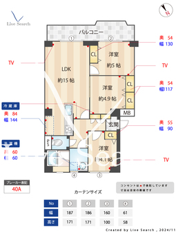 ボナハイツ中川C棟（2号棟） 201 【東京都亀有駅】 の間取り図