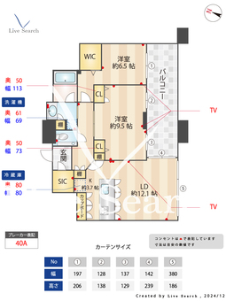 アイランドシティオーシャン＆フォレストタワーレジデンスWEST 2905 【福岡県JR香椎駅】 の間取り図
