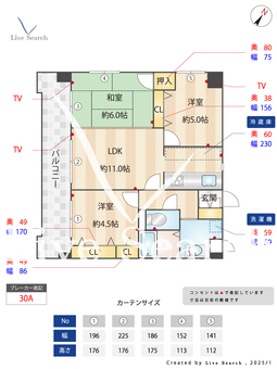 グランドアビタシオン平尾 401 【福岡県平尾駅】 の間取り図
