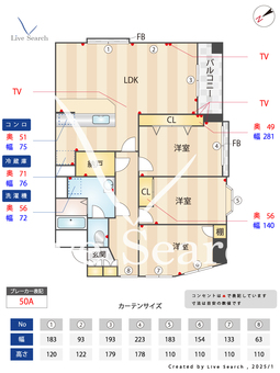 メゾンボヌール平和 401 【福岡県西鉄大牟田線　平尾駅】 の間取り図