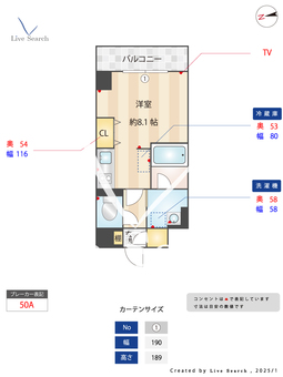 アドレス新神戸 201 【兵庫県新神戸駅　徒歩5分】 の間取り図