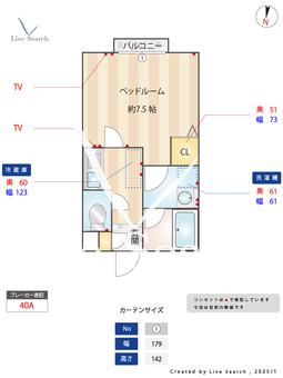 ザ・パークメゾン千川 202 【東京都千川駅】 の間取り図