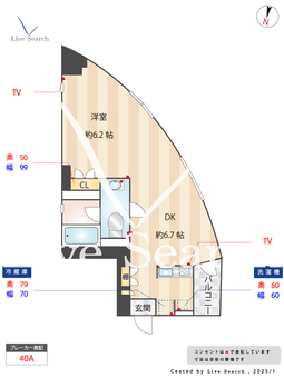 D 501 【東京都春日駅】 の間取り図