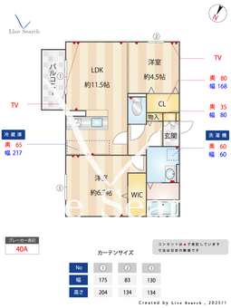 レーブ・クリエ 201 【神戸高速鉄道東西線　高速長田駅】 の間取り図