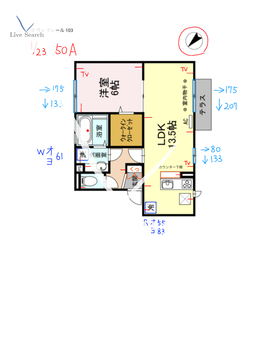 ラ ヴィ クレール 103 【神奈川県古淵駅】 の間取り図