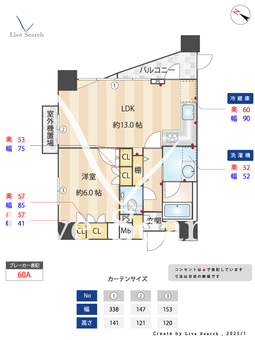 ファーストリアルタワー新宿 2501 【東京都新宿西口駅】 の間取り図
