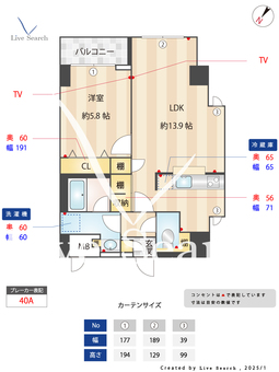 アビティ用賀 301 【東京都東急田園都市線　用賀駅】 の間取り図