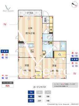 シャーメゾンオハナ国立B 101 【東京都国立駅】 の間取り図