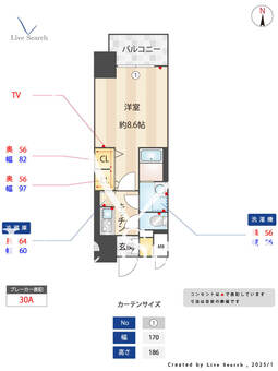 S-RESIDENCE金山West 605 【愛知県金山駅】 の間取り図