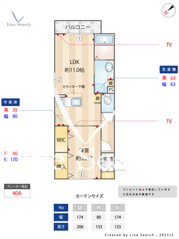 アンリシール・レイク 201 【埼玉県越谷レイクタウン】 の間取り図