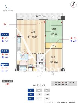 福岡高宮マンション 209 【福岡県平尾駅】 の間取り図