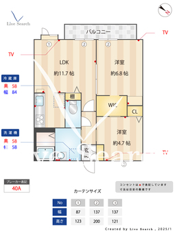 メゾンランジュ 202 【神奈川県こどもの国駅】 の間取り図