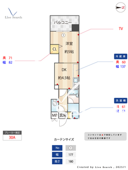 レジディア博多 907 【福岡県博多駅】 の間取り図