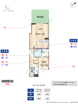 リヴィエール地行Ⅱ 102 【福岡県唐人町】 の間取り図
