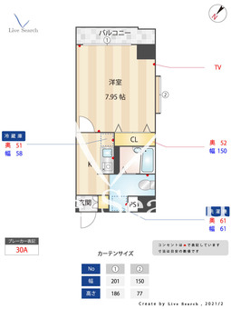 ミリオーネ・シャトウ高砂 501 【福岡県薬院駅】 の間取り図