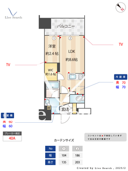 パークリュクス博多駅前 702 【福岡県博多南線博多駅】 の間取り図