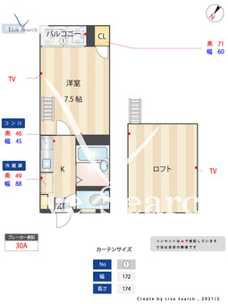 デニス博多 202 【福岡県博多駅】 の間取り図