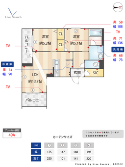 サンアイレジデンスキヌタ 403 【東京都祖師ヶ谷大蔵駅】 の間取り図