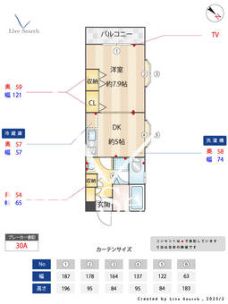ブランシエⅡ 201 【埼玉県上福岡】 の間取り図