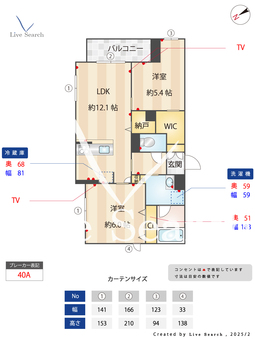 ルリアン 203 【神奈川県新川崎駅】 の間取り図