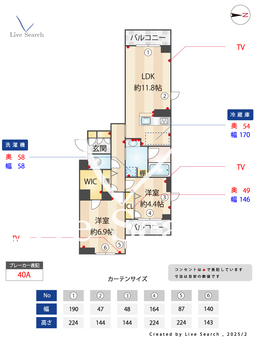 グランリュクス 305 【神奈川県武蔵新城駅】 の間取り図