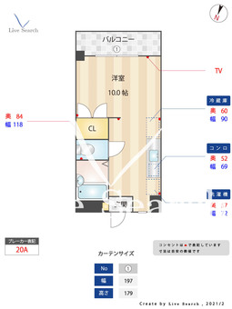 ハウスグリーン箱崎スマートイースト 403 【福岡県箱崎宮前駅】 の間取り図
