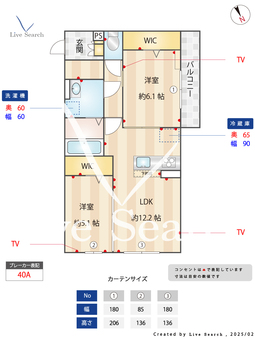 プランドール・セナ 303 【兵庫県山陽電気鉄道本線　西江井ヶ島駅】 の間取り図