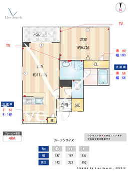 フェリース 201 【神奈川県元住吉駅】 の間取り図