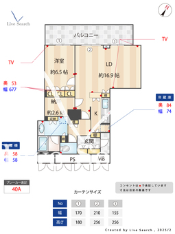 ローレルタワーサンクタス梅田 2804 【大阪府福島駅】 の間取り図