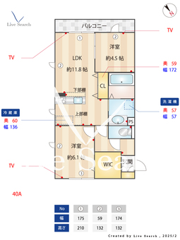 フィレンツェ 301 【埼玉県七里駅】 の間取り図