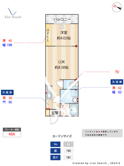 エーグル 303 【東京都京王堀之内駅】 の間取り図