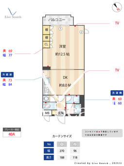ティーズガーデン千駄ヶ谷 203 【東京都副都心線　北参道駅】 の間取り図