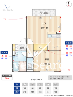 セジュール船橋FALLS 101 【東京都小田急電鉄小田原線　千歳船橋駅】 の間取り図