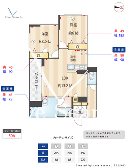 ベルフルーレ 101 【東京都立川駅】 の間取り図