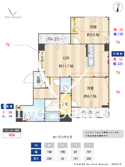 シャーメゾン西落合 202 【東京都落合南長崎駅】 の間取り図