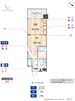 F・PARC西新 803 【福岡県西新駅】 の間取り図