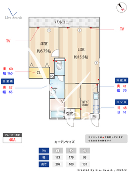 パークサイド西船B 107 【千葉県西船橋駅】 の間取り図