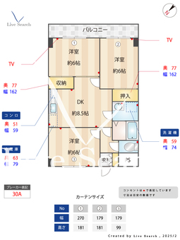 ベルファースト府中 303 【東京都是政駅】 の間取り図