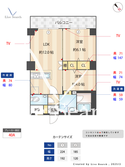 Hakata　Station　South 403 【福岡県博多駅】 の間取り図