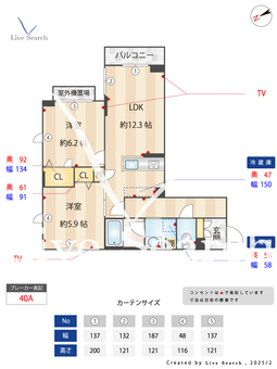 アベニール 201 【神奈川県新川崎駅】 の間取り図