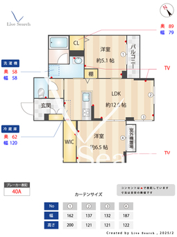 アベニール 302 【神奈川県新川崎駅】 の間取り図