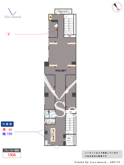 中洲リッチビル 3F 【福岡県中洲川端駅】 の間取り図