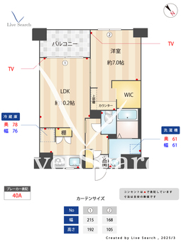 パティオ薬院Ⅱ 703 【福岡県西鉄薬院駅　徒歩7分】 の間取り図