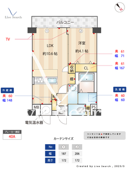 ライオンズマンション薬院 602 【福岡県薬院駅】 の間取り図