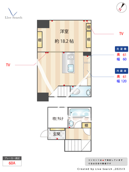 サンフェル神宮前 108 【東京都外苑前駅、国立競技場駅】 の間取り図