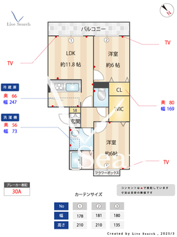 グリーンヒルズ 205 【埼玉県東浦和駅】 の間取り図