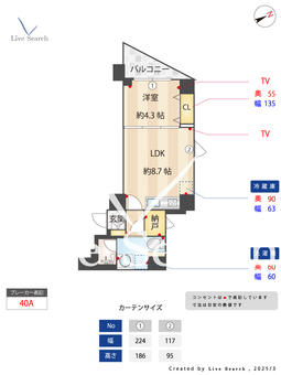 AIFLAT代々木上原 405 【東京都代々木上原駅】 の間取り図
