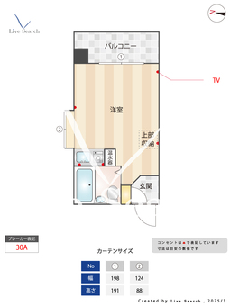 グランパーク西公園 405 【福岡県大濠公園駅】 の間取り図