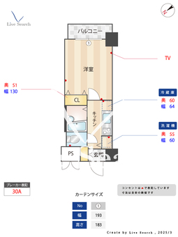 パークウェル池袋 1103 【池袋駅】 の間取り図